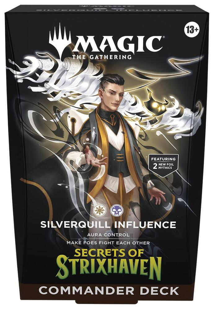MAGIC THE GATHERING SECRETS OF STRIXHAVEN COMMANDER DECK, SILVERQUILL INFLUENCER