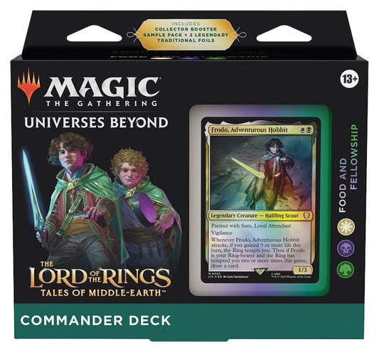 MAGIC THE GATHERING LORD OF THE RINGS TALES OF MIDDLE-EARTH COMMANDER DECK, FOODE AND FELLOWSHIP