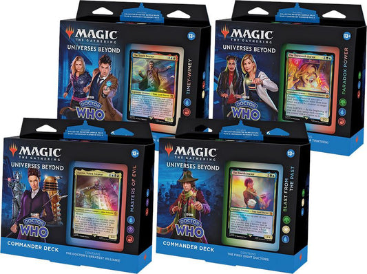 MAGIC THE GATHERING UNIVERSES BEYOND- DOCTOR WHO COMMANDER DECK DISPLAY (4 DECKS)