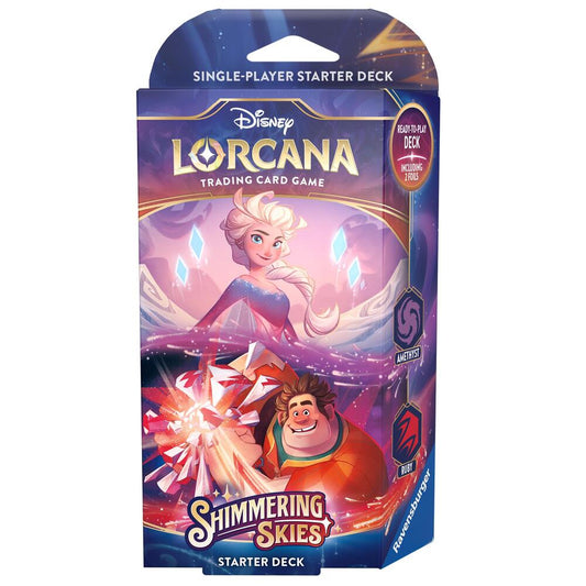 DISNEY LORCANA SHIMMERING SKIES STARTER DECK, AMETHYST & RUBY