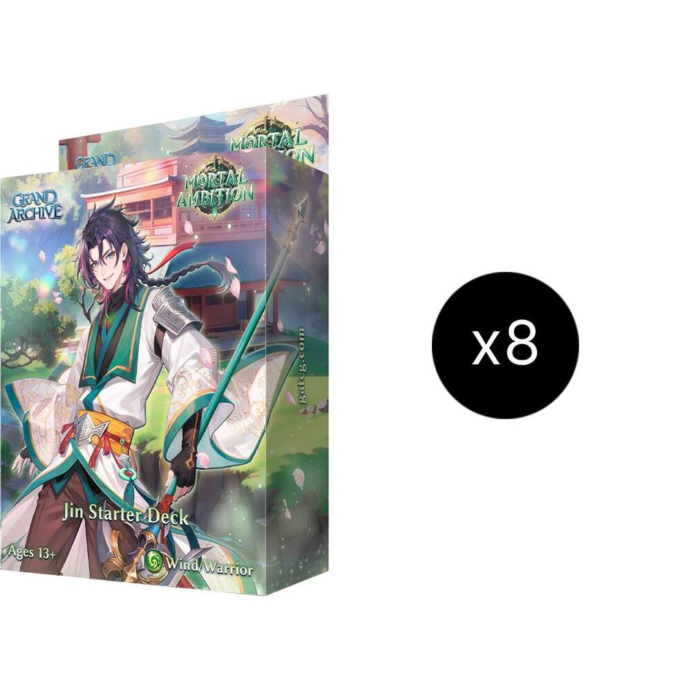GRAND ARCHIVE MORTAL AMBITION JIN STARTER DECK DISPLAY (8 DECKS)