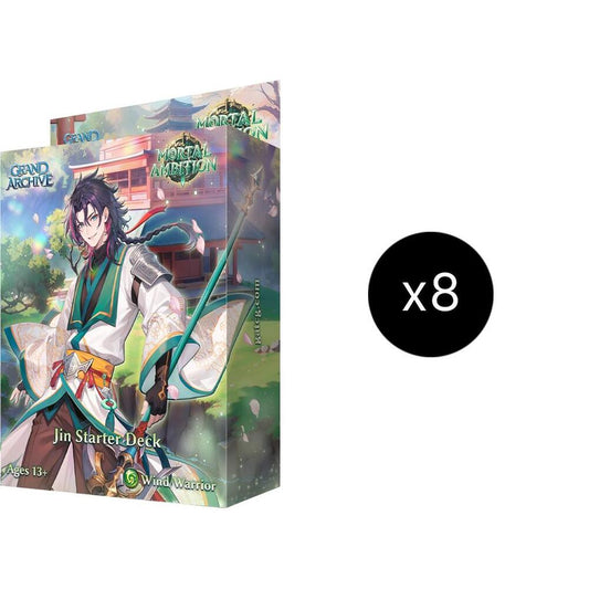 GRAND ARCHIVE MORTAL AMBITION JIN STARTER DECK DISPLAY (8 DECKS)