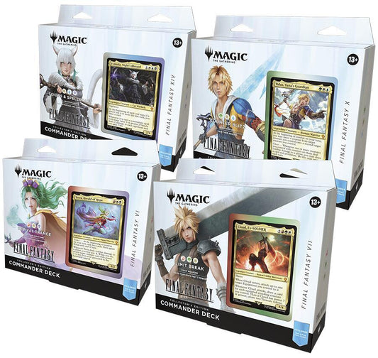 MAGIC THE GATHERING FINAL FANTASY COMMANDER DECK, COLLECTOR EDITION DISPLAY (4 DECKS)