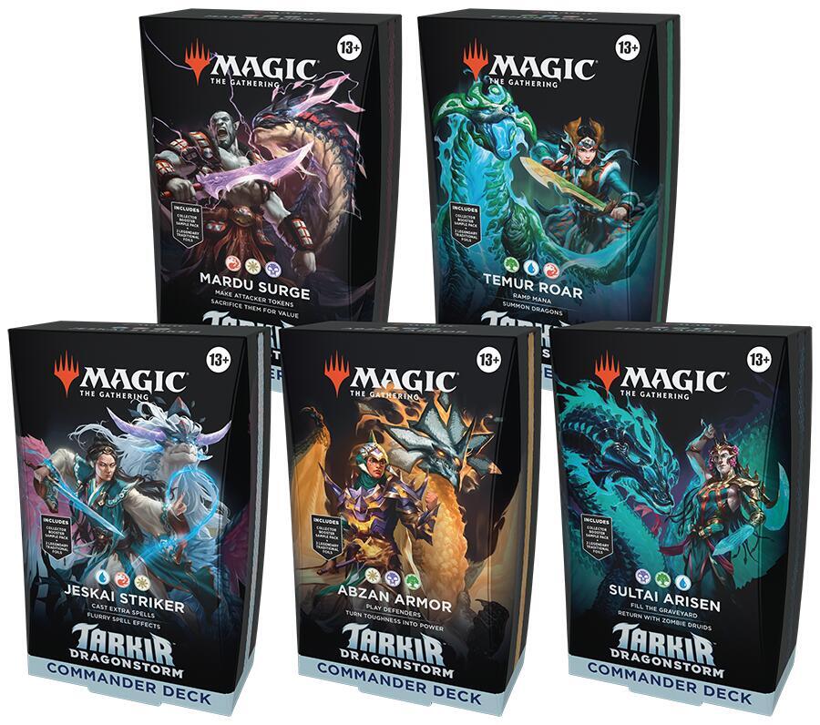MAGIC THE GATHERING TARKIR DRAGONSTORM COMMANDER DECK DISPLAY (5 DECKS)