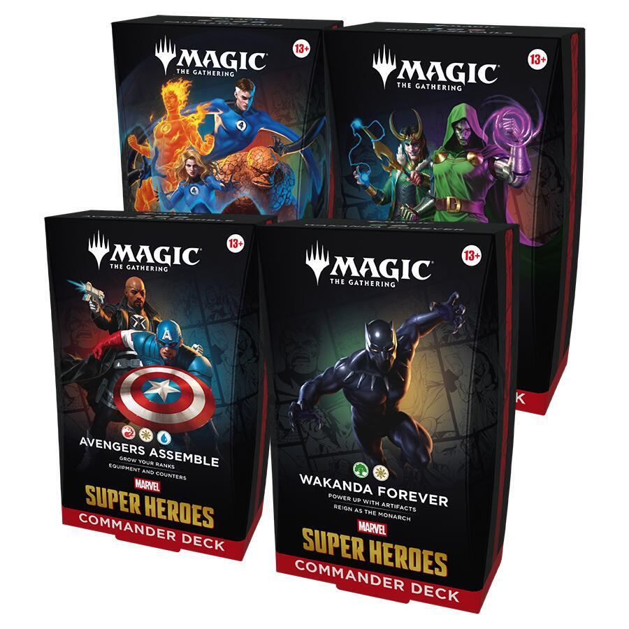 MAGIC THE GATHERING MARVEL SUPER HEROES COMMANDER DECK DISPLAY