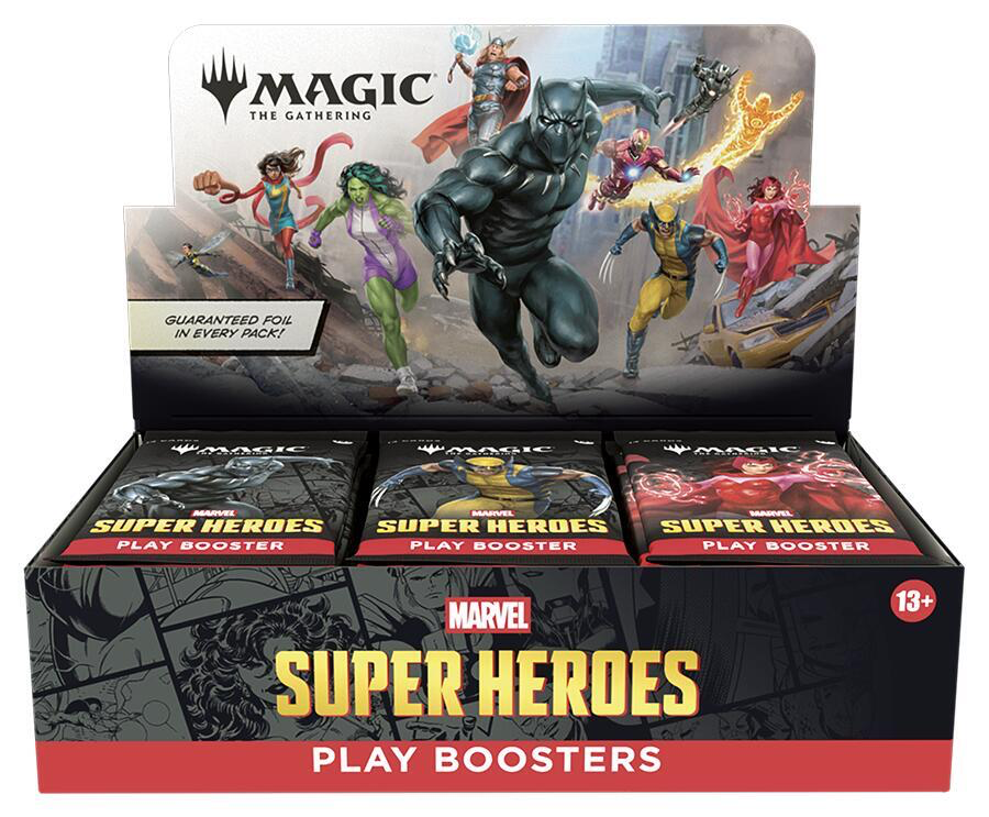 MAGIC THE GATHERING MARVEL SUPER HEROES PLAY BOOSTER DISPLAY