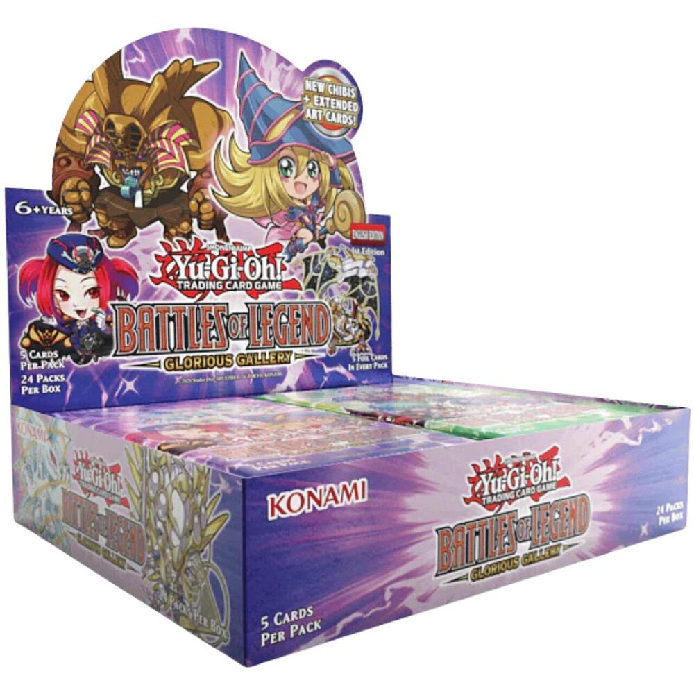 YU-GI-OH BATTLES OF LEGENDS GLORIOUS GALLERY BOOSTER DISPLAY